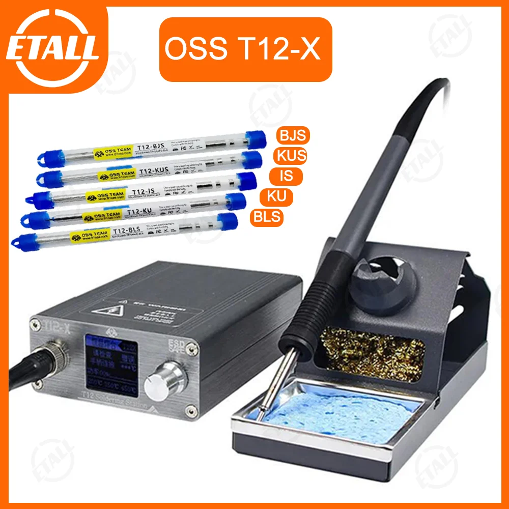 OSS T12-X Electric Soldering Iron Constant Temperature Adjustable Soldering Station With T12 Tips For Mobile Phone Welding Tool