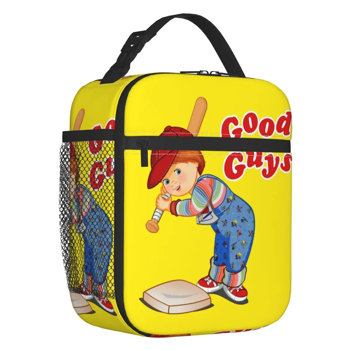 Custom Good Guys Baseball Player Lunch Bag Women Thermal Cooler Child's Play Chucky Cartoon Insulated Lunch Box for Kids School