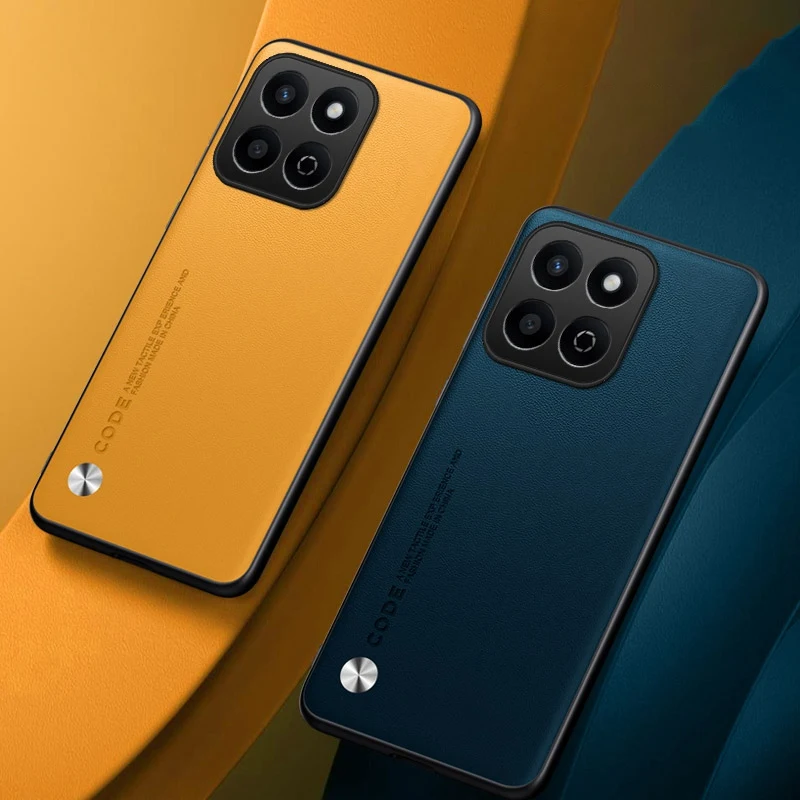 Funda de teléfono de cuero PU de lujo para Honor X7C, funda protectora completa de silicona mate a prueba de golpes para Honor 200 Smart 5G Coque