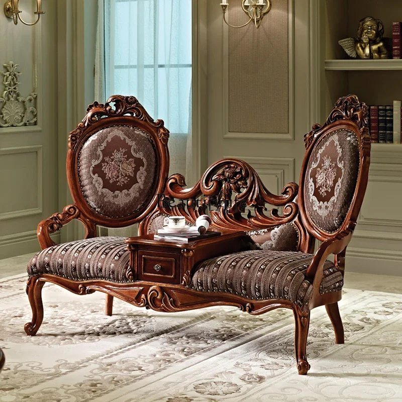 

13Custom Solid Wood Concubine Home Living Room Sofa Classical High-End Luxury Recliner