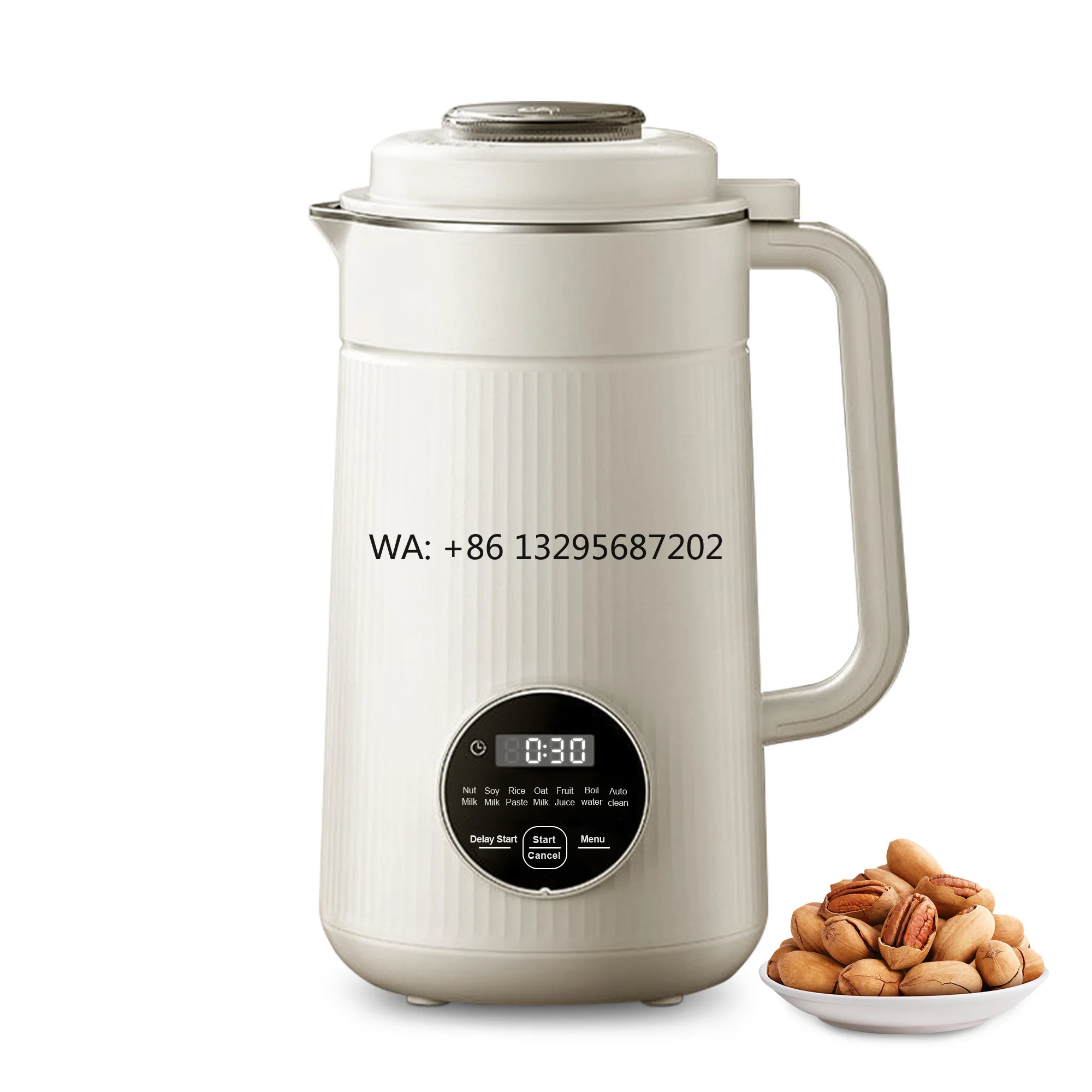 

Milk Maker Machine 800W for Homemade with 12h Timer/Auto-Clean/Room Temp/Keep Warm/Boil Nut Soy Milk Blender