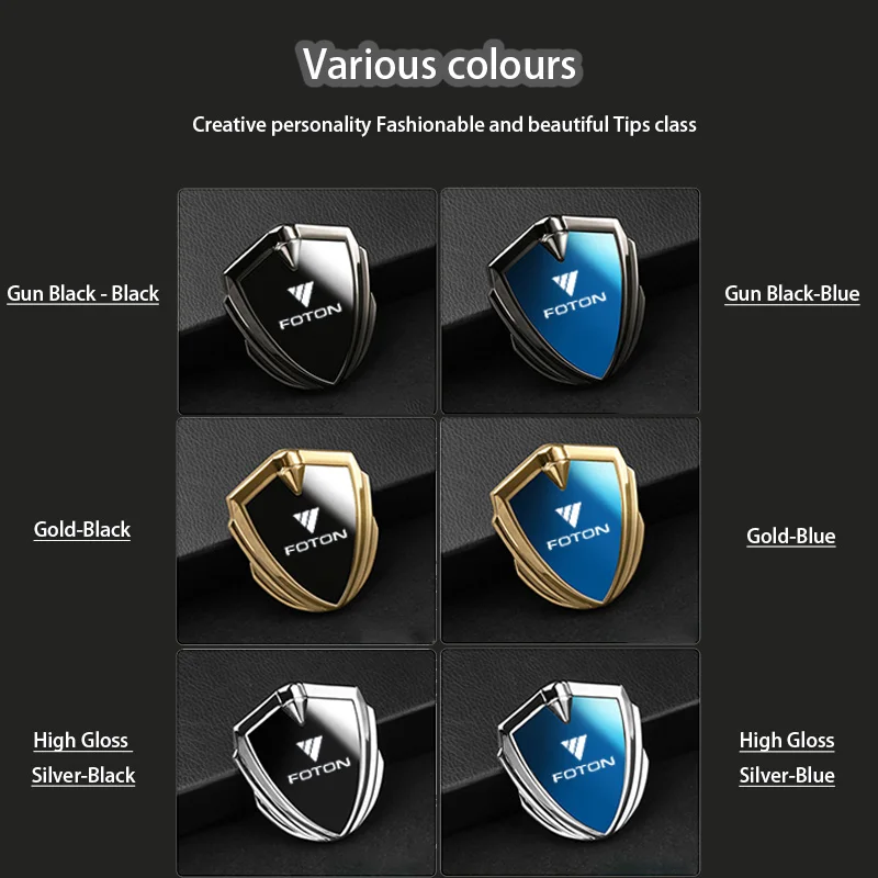 For Foton Tunland Mirror G7 Tm3 Candle Pearls Aumark Accessories Car Stickers Body 3D Metal Shield Sticker Modification Emblem