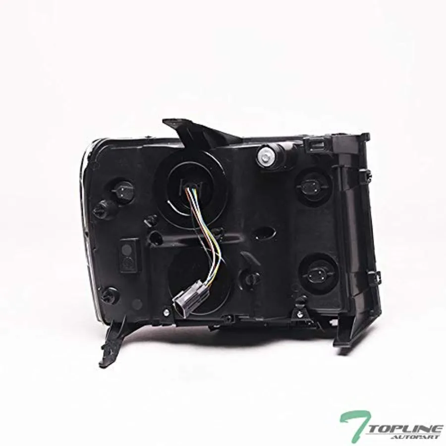 Compatible con GMC Sierra 2007-2013 1500/2007-2014 2500 3500 HD carcasa negra faros de proyector tri secuenciales LED completos con