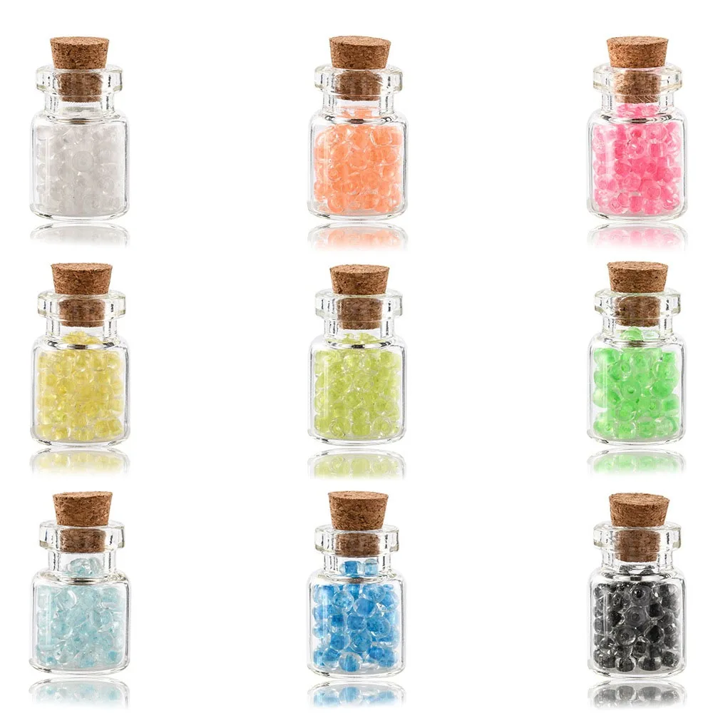 High Definition Borosilicate Glass Wishing Bottle DIY Creative Mini Glass Bottle Pendant&Cork Set Used for Store Candy&Necklace