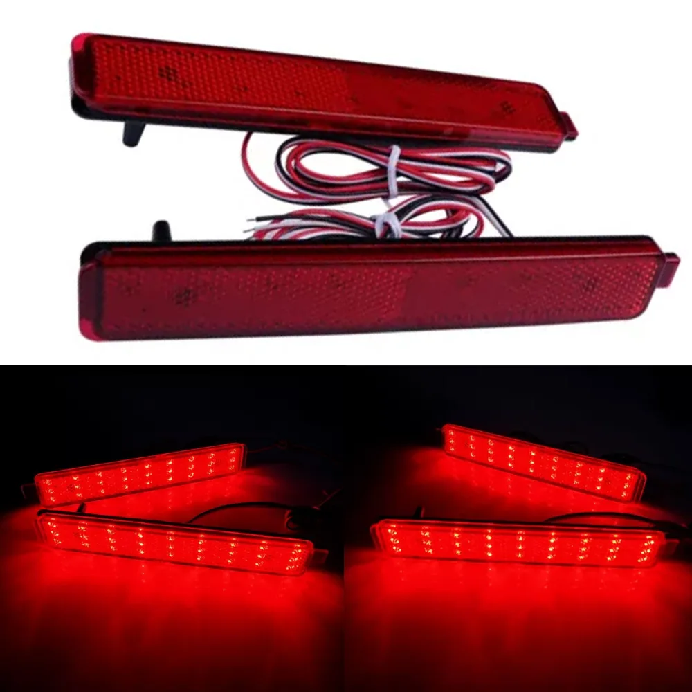 2Pcs LED Rear Bumper Tail Brake Light LED Bumper Reflector Brake Light For 2008-2012 Buick Enclave GM2830101 25805313 16517435