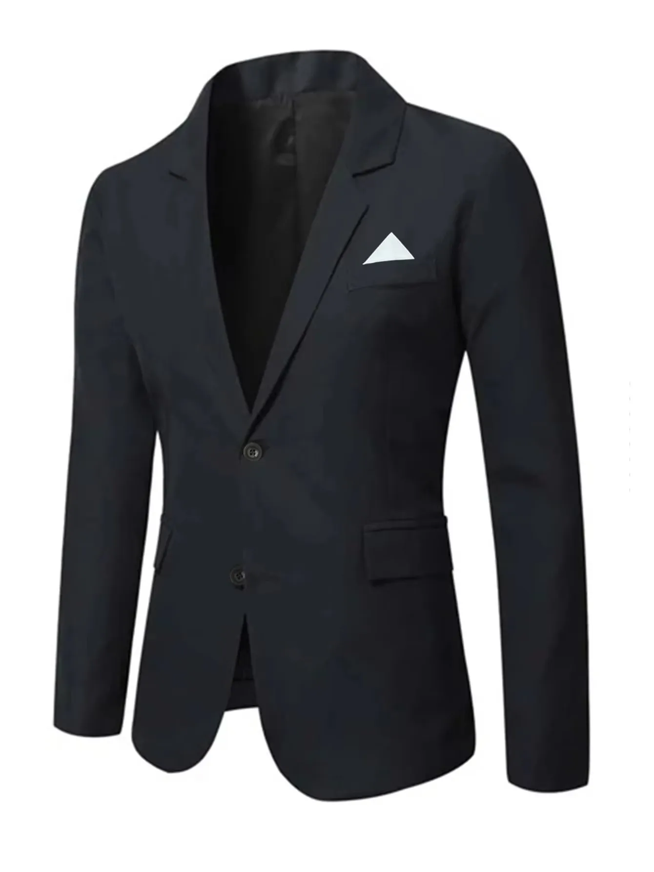 Herren Business-Anzugjacke in Regular Fit, Elegantes Design, 2-Knopf-Hochzeitsmantel, Formelle Kleidung, Stilvolle Herrenbekleidung – Detail 3