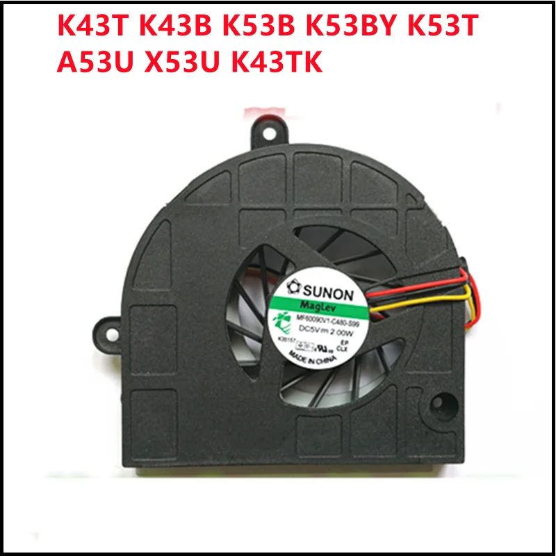 

New Laptop CPU Cooling Fan Cooler For ASUS K43T K43B K53B K53BY K53T A53U X53U K43TK