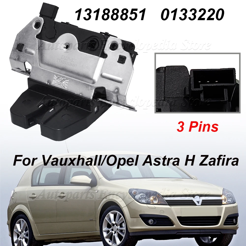 For Vauxhall Opel Astra H Zafira Car Tailgate Lock Latch Actuator Black 13188851 13188852 0133220 13117285