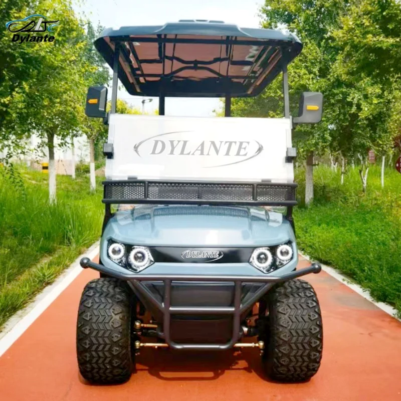 Popular Solar Panel Powered 4 Wheel Off Road Golf Cart 2+2 Seat Electric Club Car with Lithium Battery Hunting Car