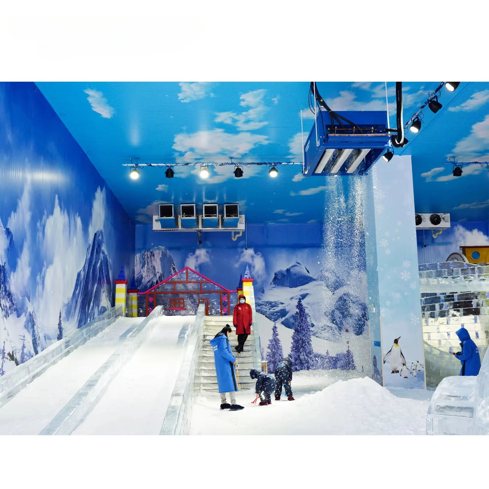Commercial Snow Generator Falling Machine Ice Crusher for Spa Snow Room Theme Park Scenery