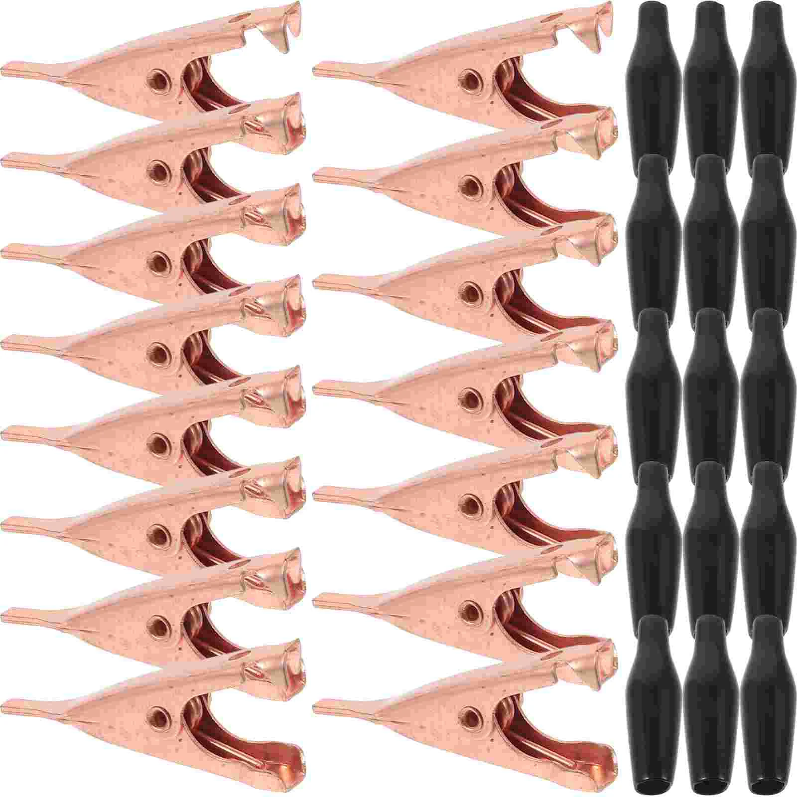 15 Pcs Pure Copper Alligator Clip Smoothing Jawed Boutique Flat Charging Clamp Test Swag