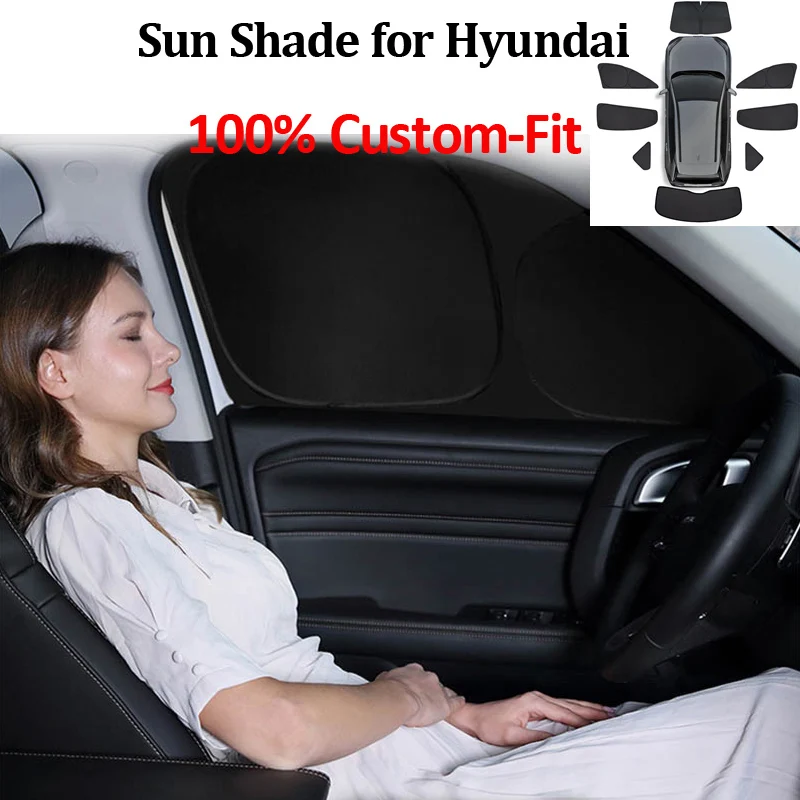 

Custom Car Sun Shade For Hyundai Tucson IX35 SONATA IX25 IX45 Mistra VERNA Accessories Front Side Window Sunshade Windshield