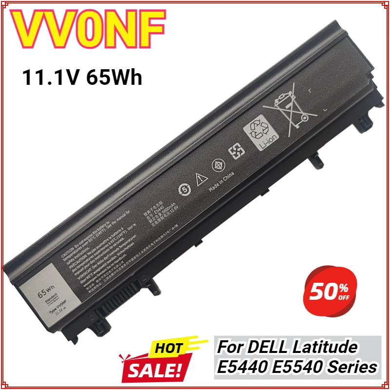 New VV0NF VVONF Laptop Battery for DELL Latitude E5440 E5540 Series N5YH9 VJXMC 0K8HC 7W6K0 FT6D9 11.1V 65WH