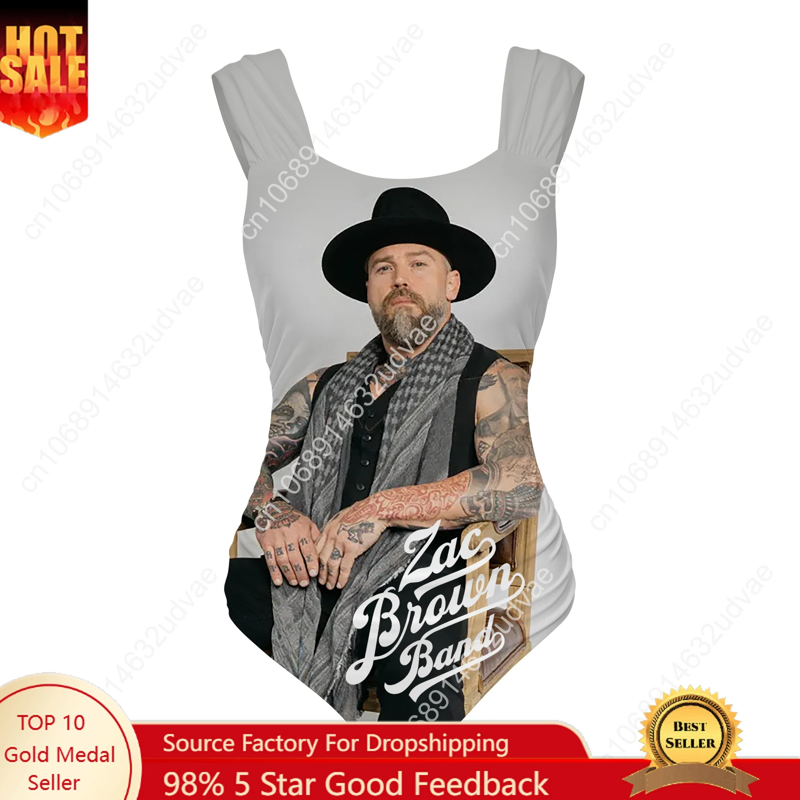 

Zac Brown Swimsuit Wide Strap Women Bathing Suits Personalized Swimwear Pool Party Sexy Bikini Customize Beachwear