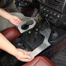 For LADA NIVA 4X4 2009-2019 Stainless Steel Silver Car Central Gear Shift Panel Cover Trim Cover Car Accessories