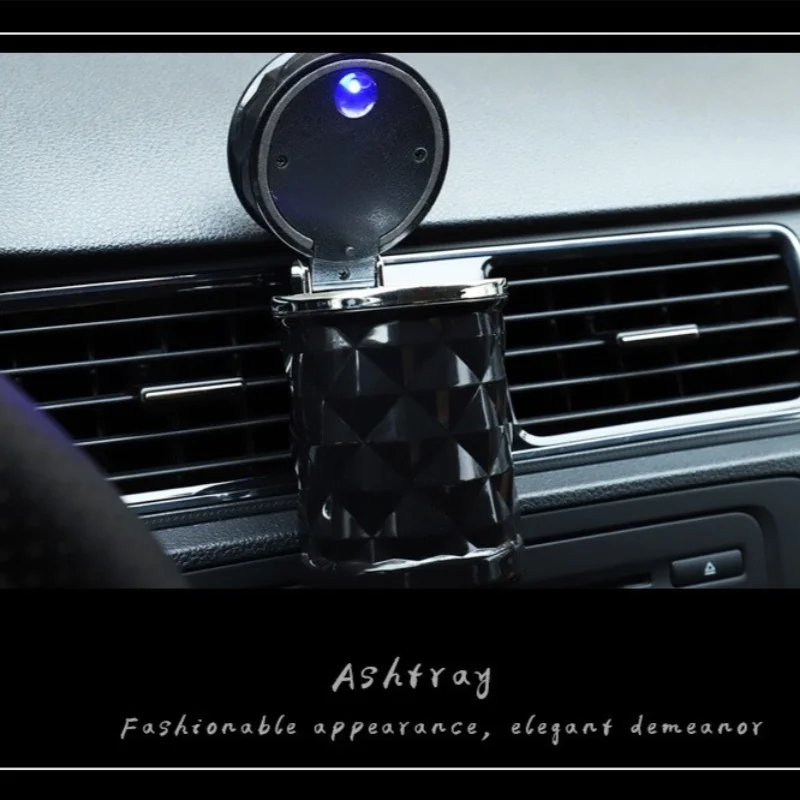 Car Cigarette Ashtray Cup With Lid With LED Light Portable Detachable Vehicle Ashtray Holder Cigarette Ashtray Auto Accessories view 3