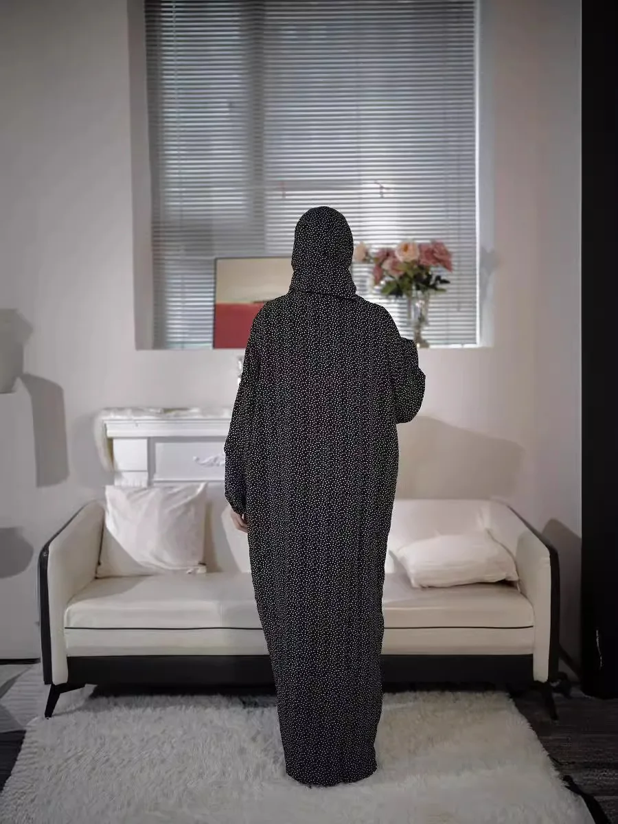 Moslim comfortabele ademende sjaal Geïntegreerd gebedsgewaad Stijlvolle Afrikaanse printgewaad