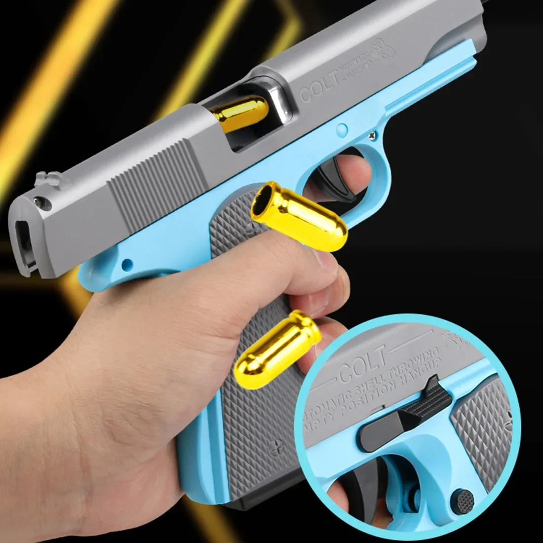 Mini Model Gravity Straight Jump Toy 3D Pistolet z nadrukiem Nie blaknąca zabawka dla dzieci Zabawka antystresowa Prezent świąteczny