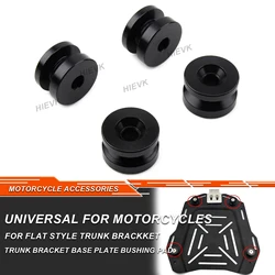 4PCS Universal Motorcycle Rear Luggage Case Tail Top Box Helmet Trunk Bracket Base Plate Bushing Pad Buckle Spacers Accessories