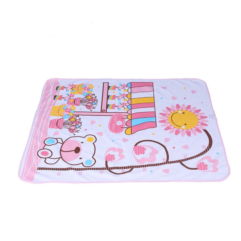 Cartoon Baby Diaper for Newborn Waterproof Changing Mat Reusable Infant Changing Mats Cloth Breathable Random Pattern 58x76cm