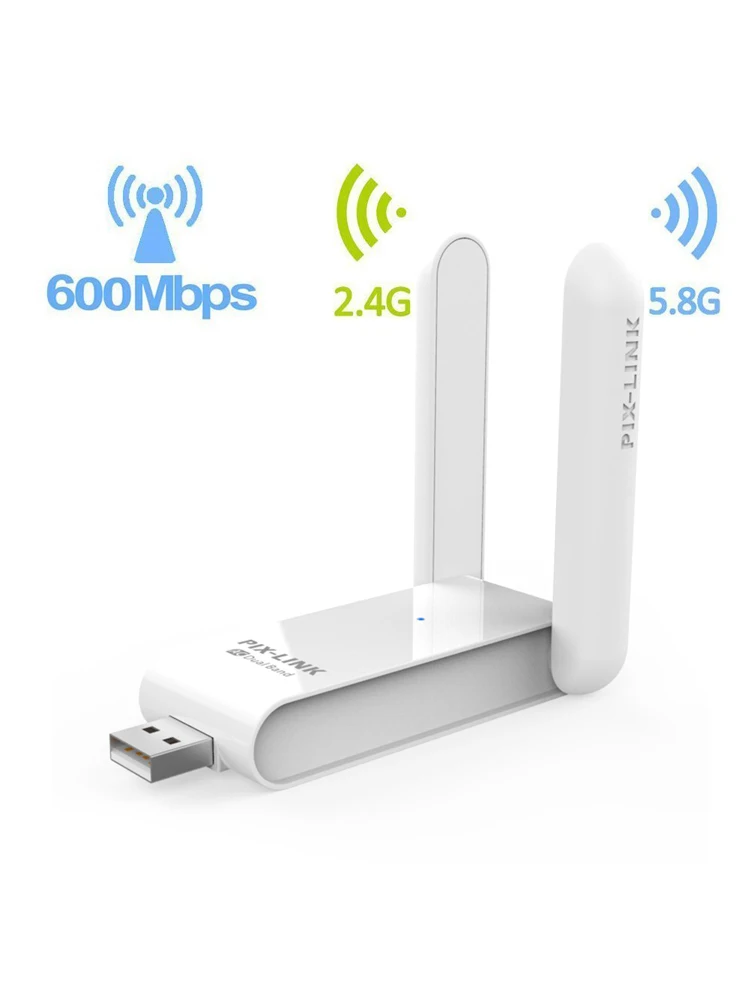 PIX-LINK 600M USB2.0 محول 5Ghz عالية السرعة المحمولة شبكة صغيرة استقبال لاسلكي PC USB واي فاي محول UAC03RD #1