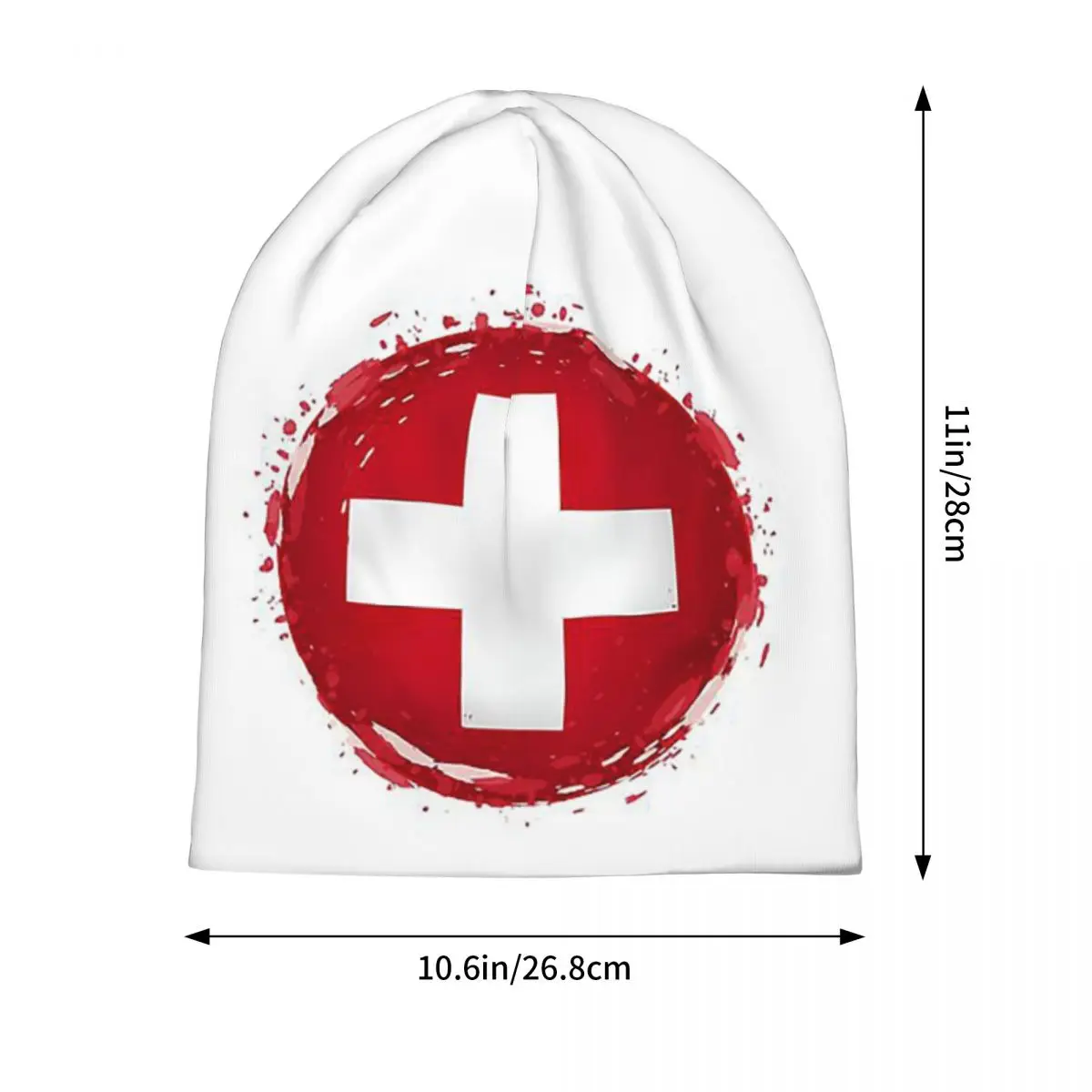 Swiss Switzerland Flag Warm Knitted Cap Hip Hop Bonnet Hat Autumn Winter Outdoor Beanies Hats for Men Women Adult