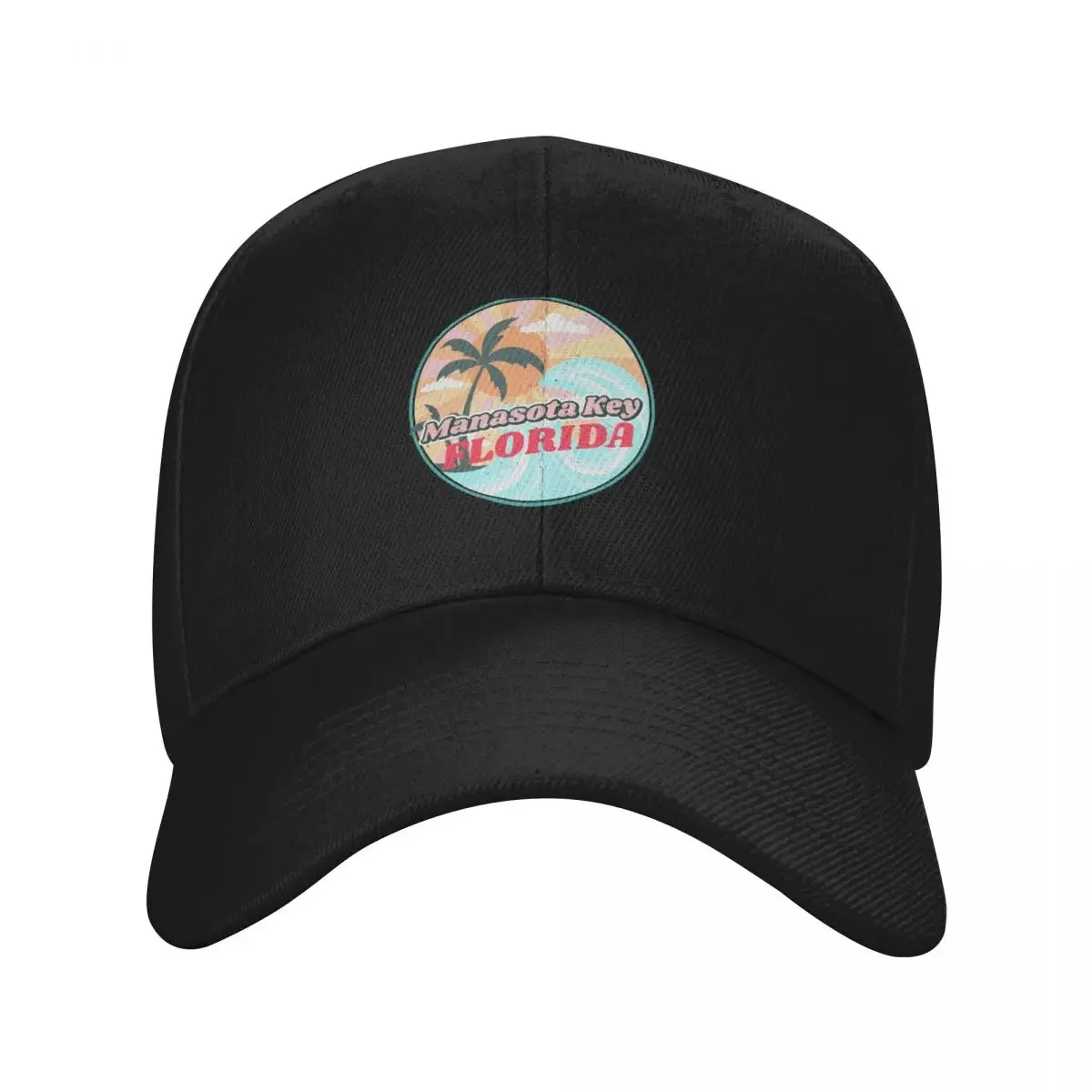 Manasota Key for people who like beach vacations, surfing, sand ocean shores and sea sides Baseball Cap Icon Sun Cap Women Men's