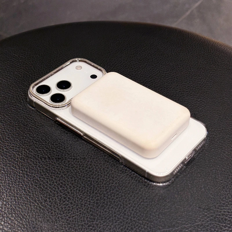 حافظة هاتف مغناطيسية شفافة لهاتف آيفون 17 16 15 14 13 12 Pro Max 17 Pro 17 شحن لاسلكي مقاوم للصدمات لهاتف Magsafe الغطاء الخلفي