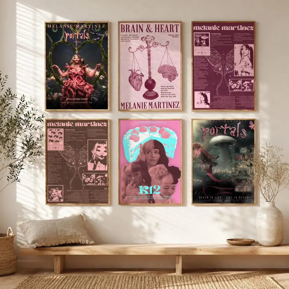 Dark Pop Singer M-Melanie Martinez Poster All-match HD Waterproof Self-Adhesive Wall Art Sticker For Home Bedroom