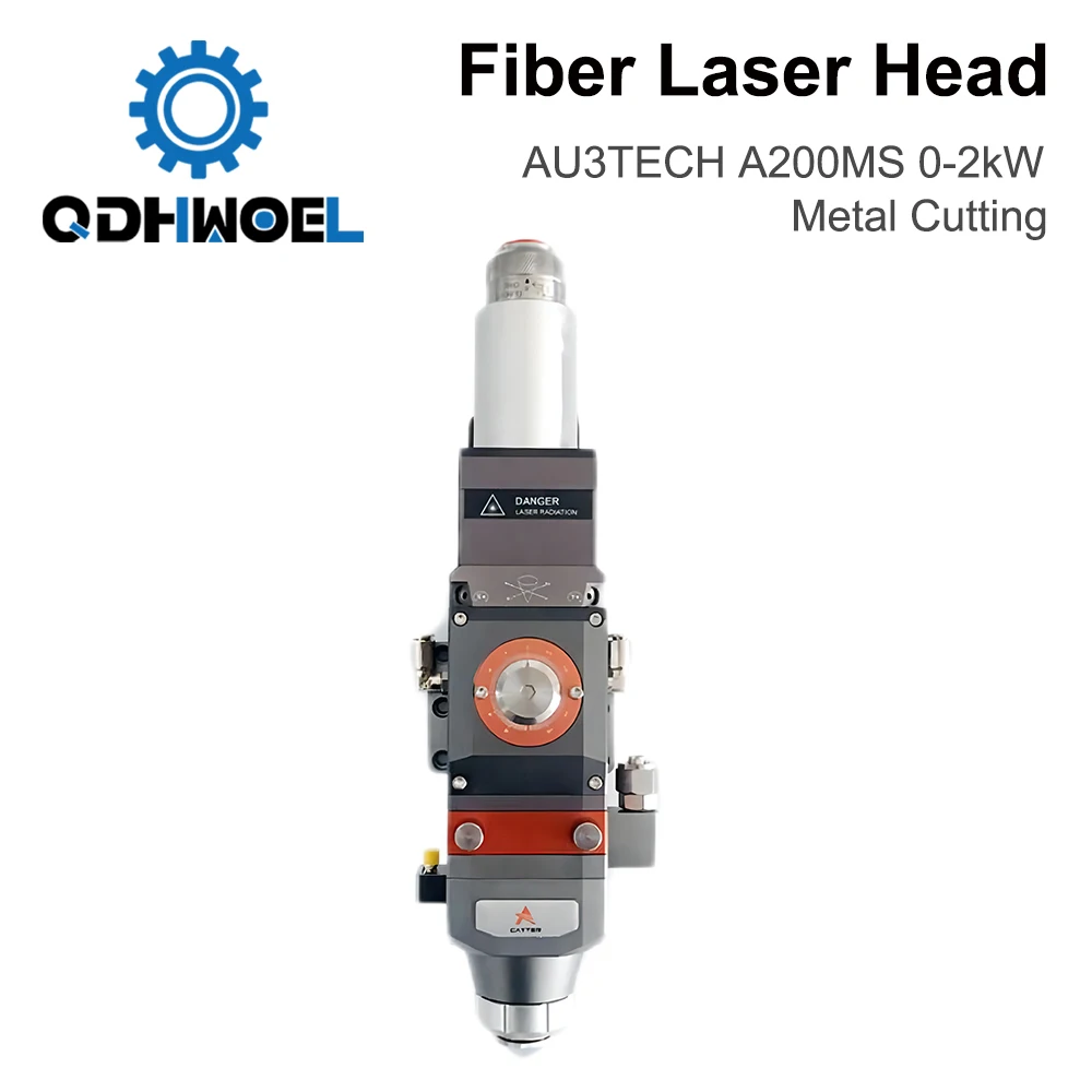 QDHWOEL Metal Cutting Head AU3TECH A200MS 0-2KW Automatic Focusing OBH Laser Head D30 CL100 FL125 Ceramic D28 for Laser Machine