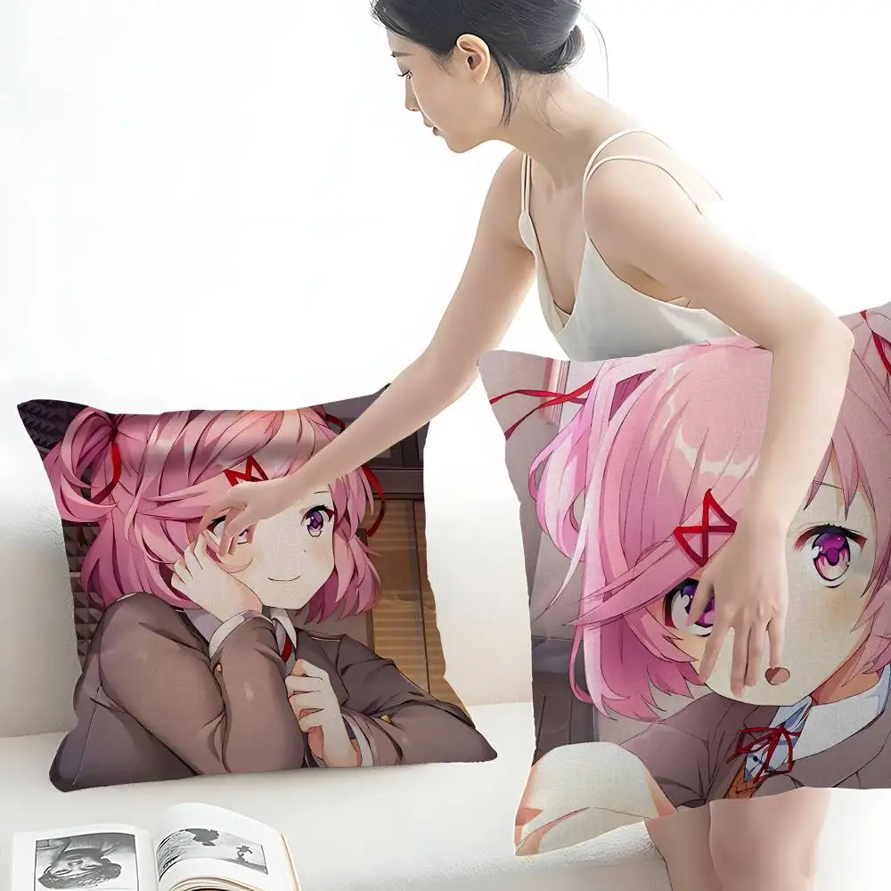 Natsuki Doki Doki Pillow Gift Home Office Decoration Bedroom Sofa Car Cushion Cover case 45x45