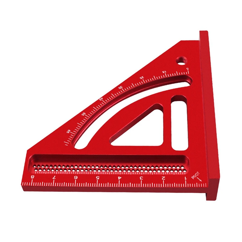 Multi Angle Measuring Ruler,Woodworking Square Protractor,Aluminum Miter Triangle Ruler,Precision Layout Measuring Tool