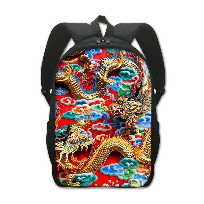 Gothic Asian Dragon Backpack Women Harajuku Rucksack Children School Bags for Teenager Boys Girls Punk School Backpack Bookbag