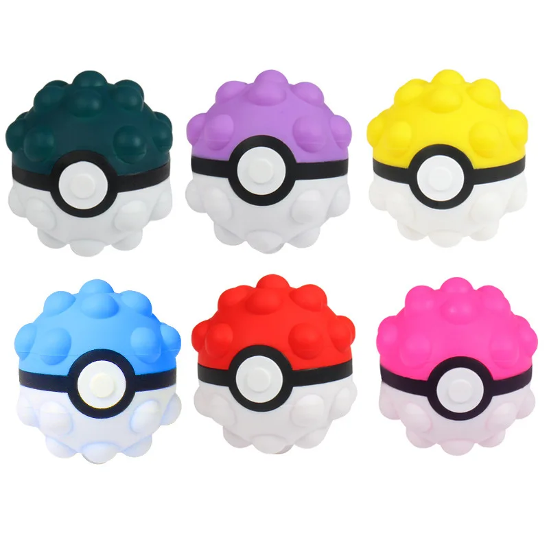 Anime Pokemon Doll Decompression Cute Silicone Poke Ball Squeeze Vent Cartoon Decor Toys Fashion Collection Kids Fans Xmas Gift