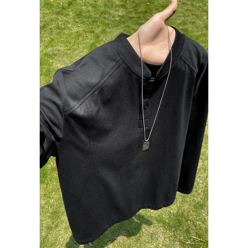Fashionable retro minimalist style solid color five quarter sleeve knitted sweater 2026 autumn new top