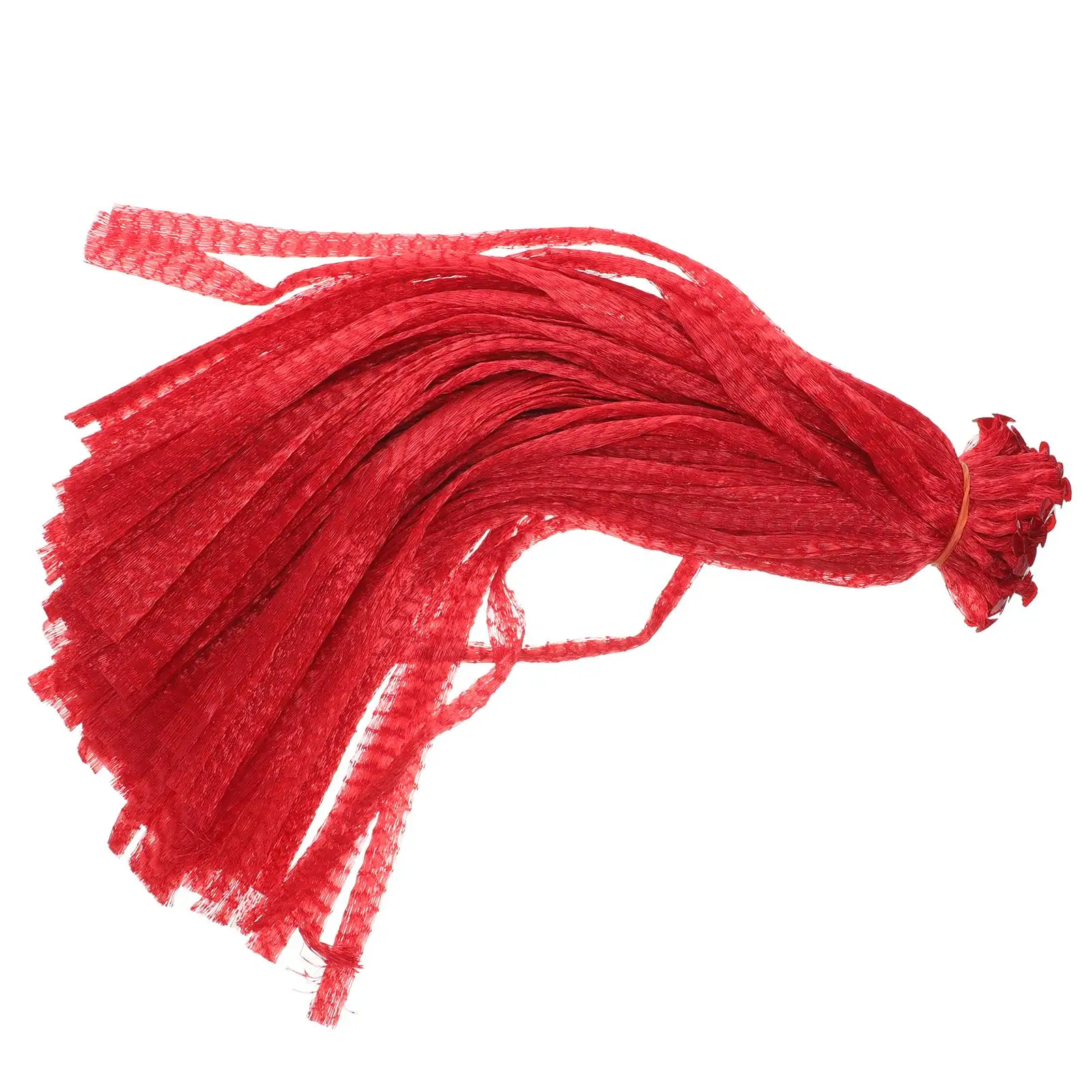 

100pcs Red Portable Mesh Bags 35cm Reusable Tear Resistant Nylon Storage Sack Fruit Vegetable Net Pouch Egg Potato Household
