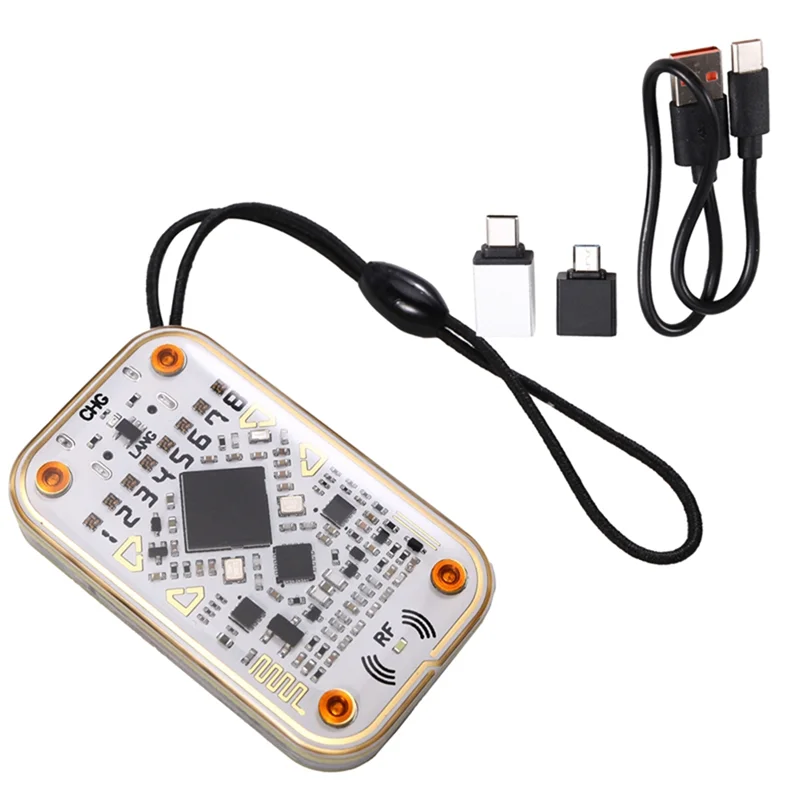 ABGN RFID ชิปสมาร์ท Reader Chameleon Ultra + 2XT5577 พวงกุญแจสมาร์ทการ์ดจําลอง 125K 13.56M การ์ดถอดรหัส NFC อ่าน Writer