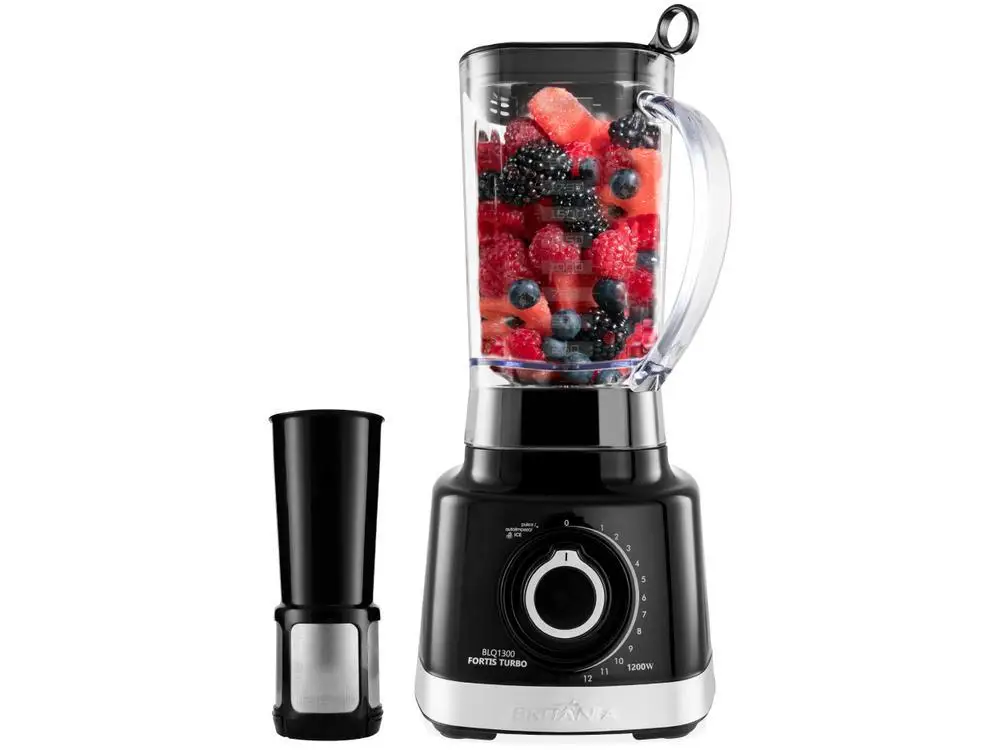 Black BLQ1300P Britannia Fortis Turbo Blender with 12 Speed Filter + Pulsar 1400W - 220V