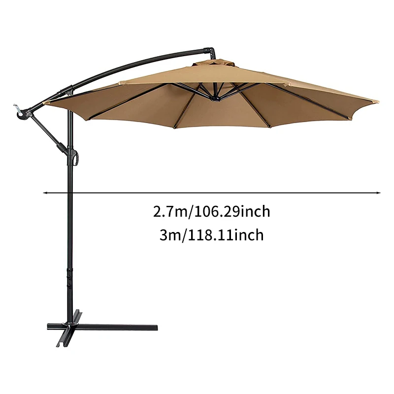 1pc 3M Beach Umbrella Replacement Canopy - Anti-UV Polyester Fabric, Ideal for Garden, Poolside, Outdoor Parasol & Beach Decor