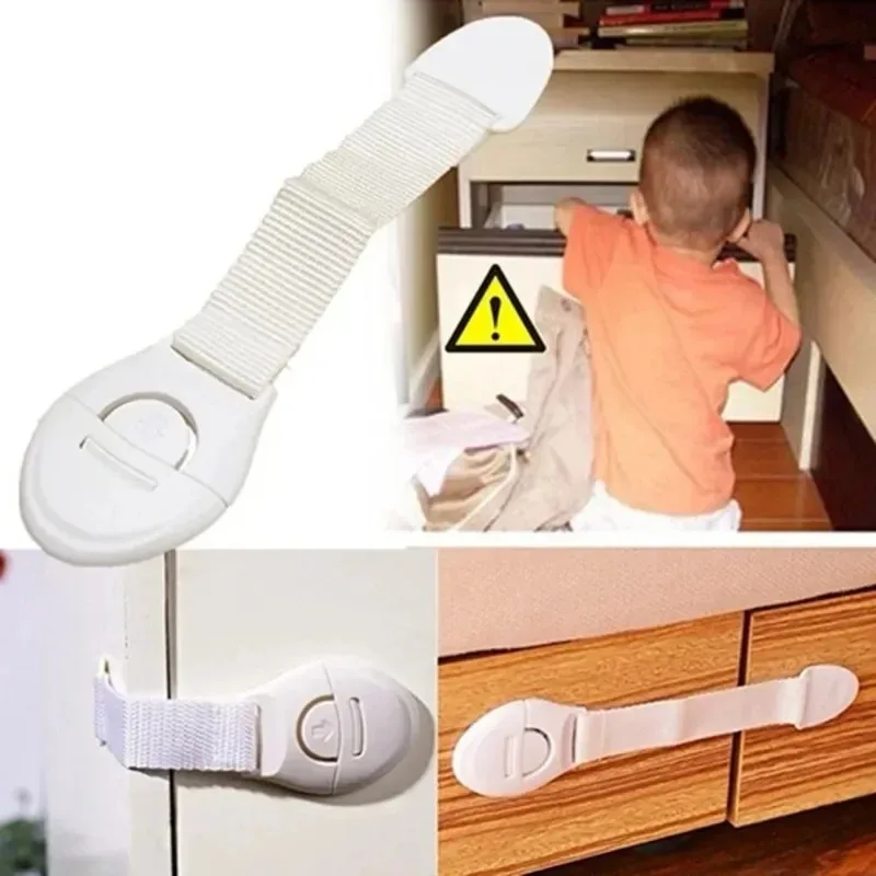 Children Safety Cabinet Lock Baby Security Protection Drawer Door Cabinet Locks Plastic Protection Kids Safety Door Lock Straps