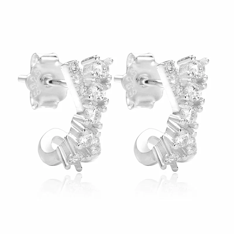 

Slovecabin Original 925 Sterling Silver 2020 New Cross Stud Earring For Women Fashion Rock Punk Zircon CZ Pave Luxury Jewelry