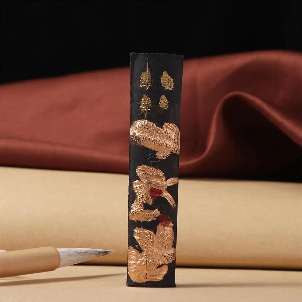 Vintage Painting Calligraphy Ink Stick Professional Black Grinding Ink Block Traditional Writing Calligraphy Solid Ink Class