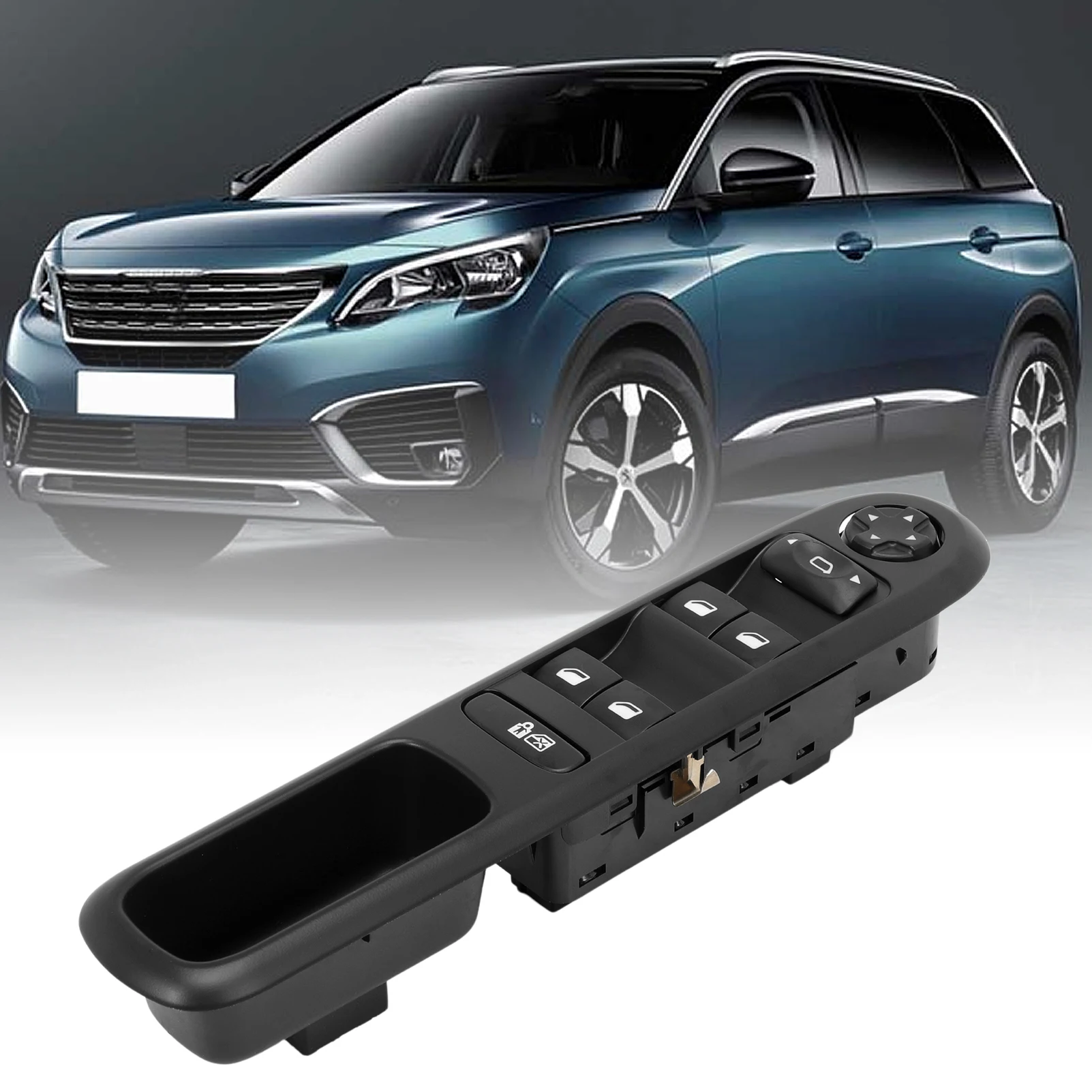 

96650620ZD Кнопка регулировки переднего левого стекла без складных зеркал ДЛЯ Peugeot 3008 и 5008 2010-2016