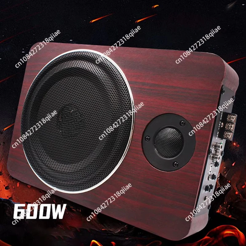 Car Audio Slim Sub Woofer Under-Seat Bass Speaker Audio Processor Body Kit Under Seat Ultra-Thin Stereo Speaker Amplifier 600W