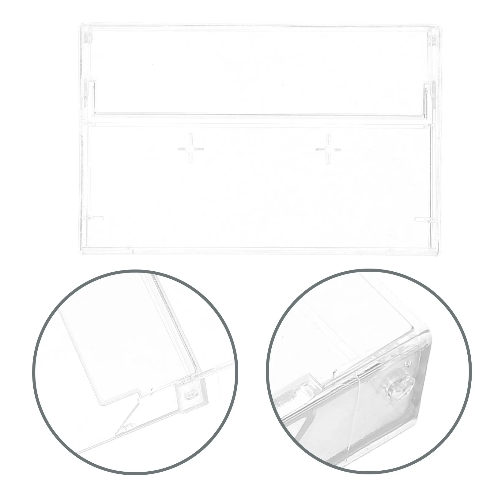 2Pcs Clear Plastic Cassette Tape Case Audio Cassette Storage Box Scratch Proof Dustproof Moisture Resistant Tape Display Holder