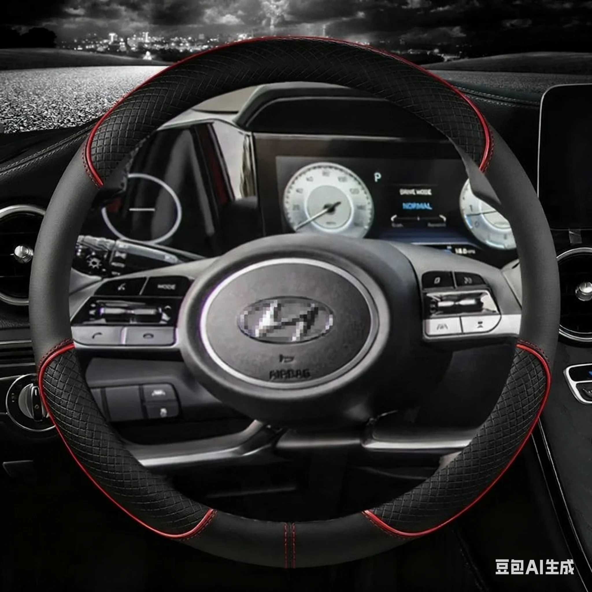 

For Hyundai Tucson 2021 2022 NX4 Elantra 2020 Sonata 10th 2020 2021 2022 Auto Accessories PU Leather Car Steering Wheel Cover