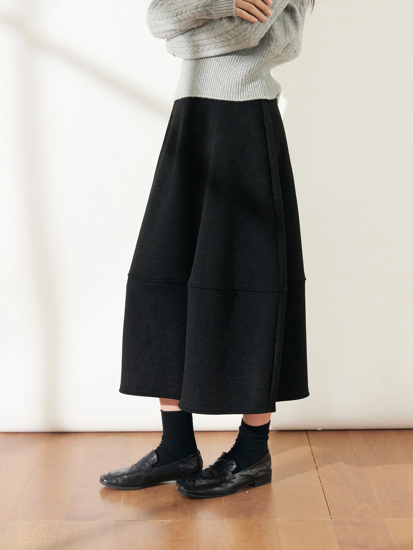 

Пышная юбка-баллон Thiened Fce с эластичной талией, французский стиль, для повседневной носки, из полиэстеровой смеси