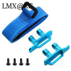 Metal 3S 4S Tall Battery Holder Mount Hold Down with Battery Strap for 1/10 Traxxas MAXX RC Car Upgrade Parts