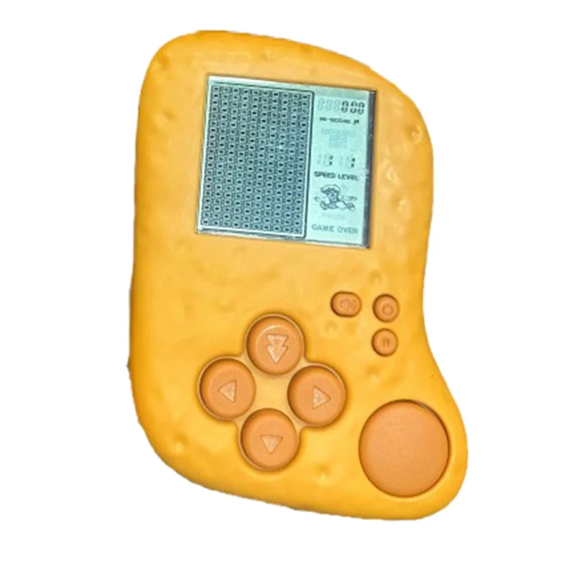 A19Q-카툰 레트로 미니 블록 포켓 게임기 어린이날 퍼즐 및 스트레스 해소 어린이 클래식 선물