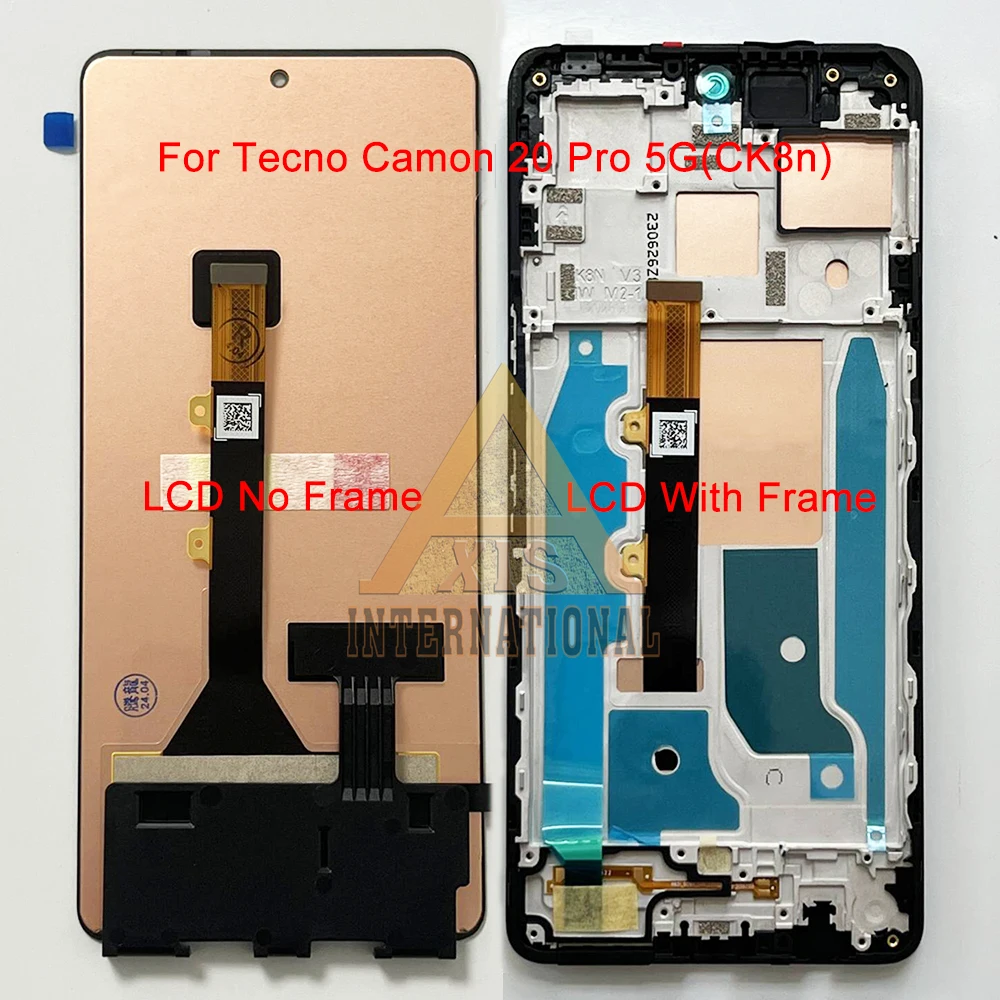 Originale 6.67 \'\'per Infinix Tecno Camon 20 Premier CK9n 20 Pro 4G 5G CK7n CK8n LCD Screen Frame Touch per Camon 20 CK6n Display